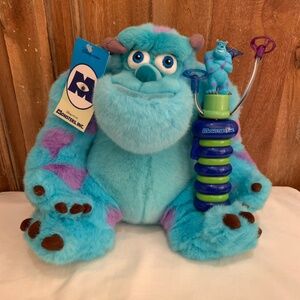 Disney Pixar Collection Monsters INC Sully Plush Toy & Sully Spinning Toy